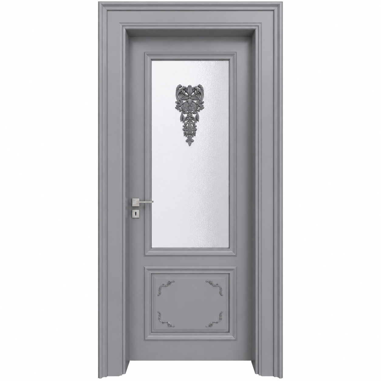 BY-5017V Porte intérieure Laqué Vitrée